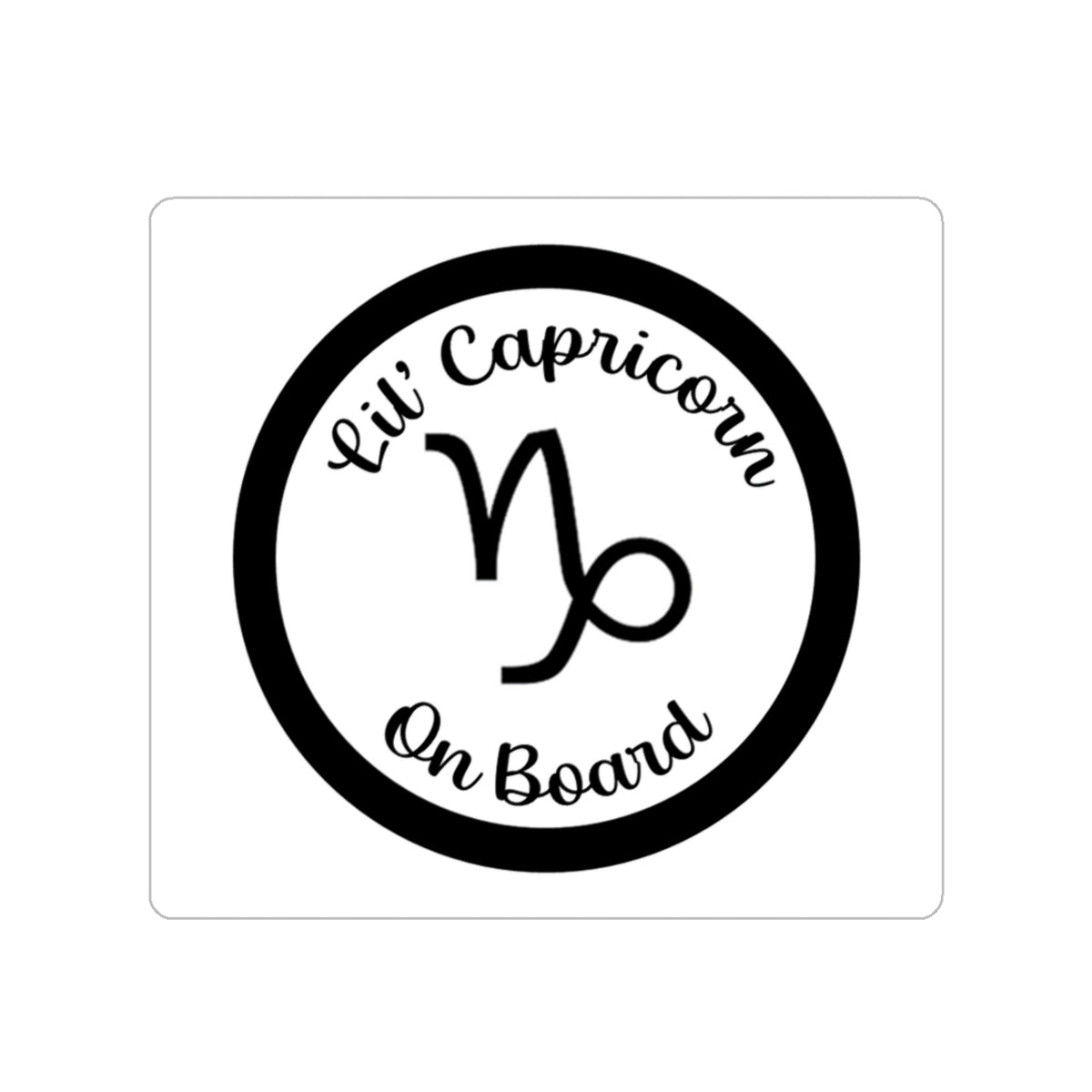 Lil' Capricorn On Board Die-Cut Sticker