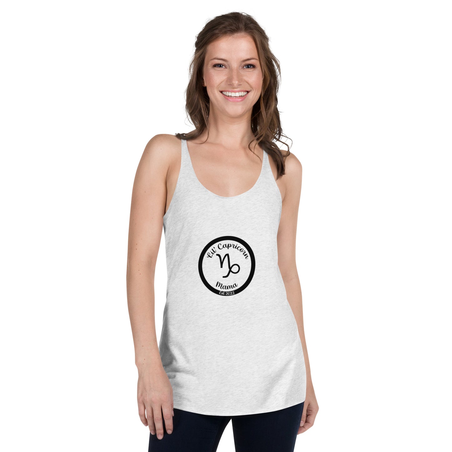 Lil' Capricorn Mama (Est. 2022) Women's Racerback Tank