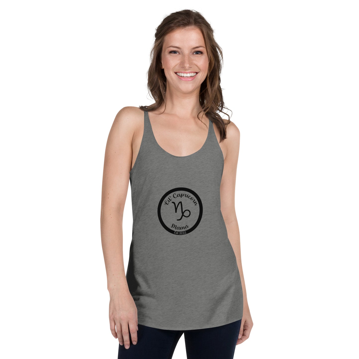 Lil' Capricorn Mama (Est. 2022) Women's Racerback Tank