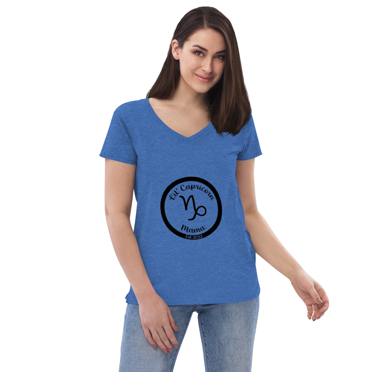 Lil' Capricorn Mama (Est. 2022) Women’s V-Neck T-Shirt