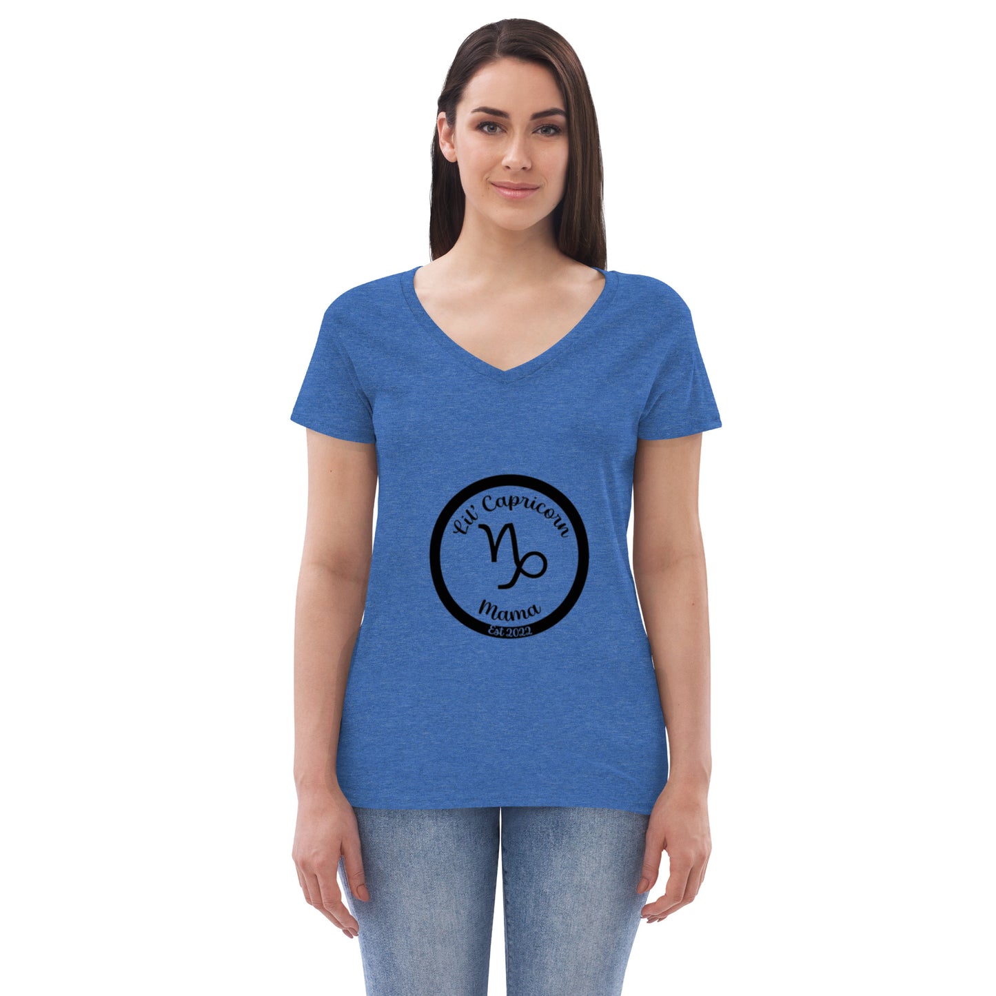 Lil' Capricorn Mama (Est. 2022) Women’s V-Neck T-Shirt