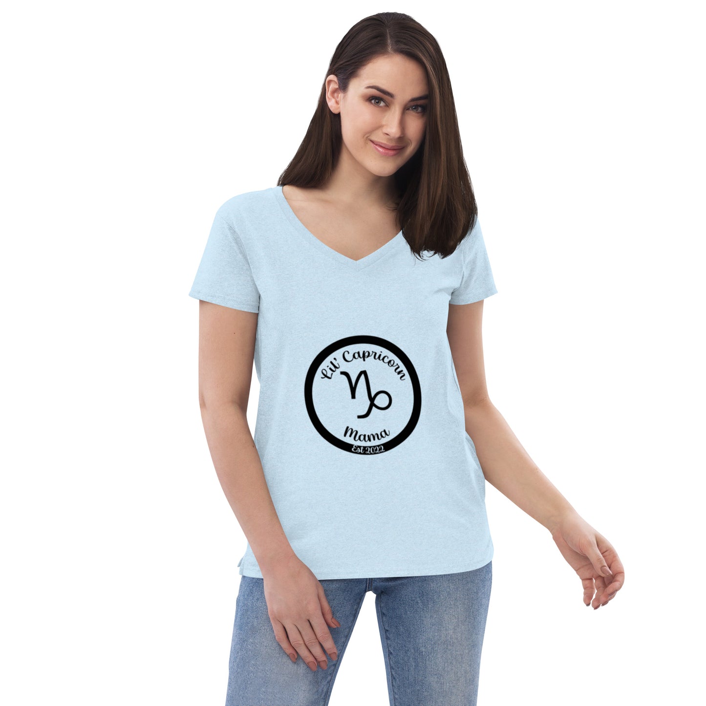 Lil' Capricorn Mama (Est. 2022) Women’s V-Neck T-Shirt