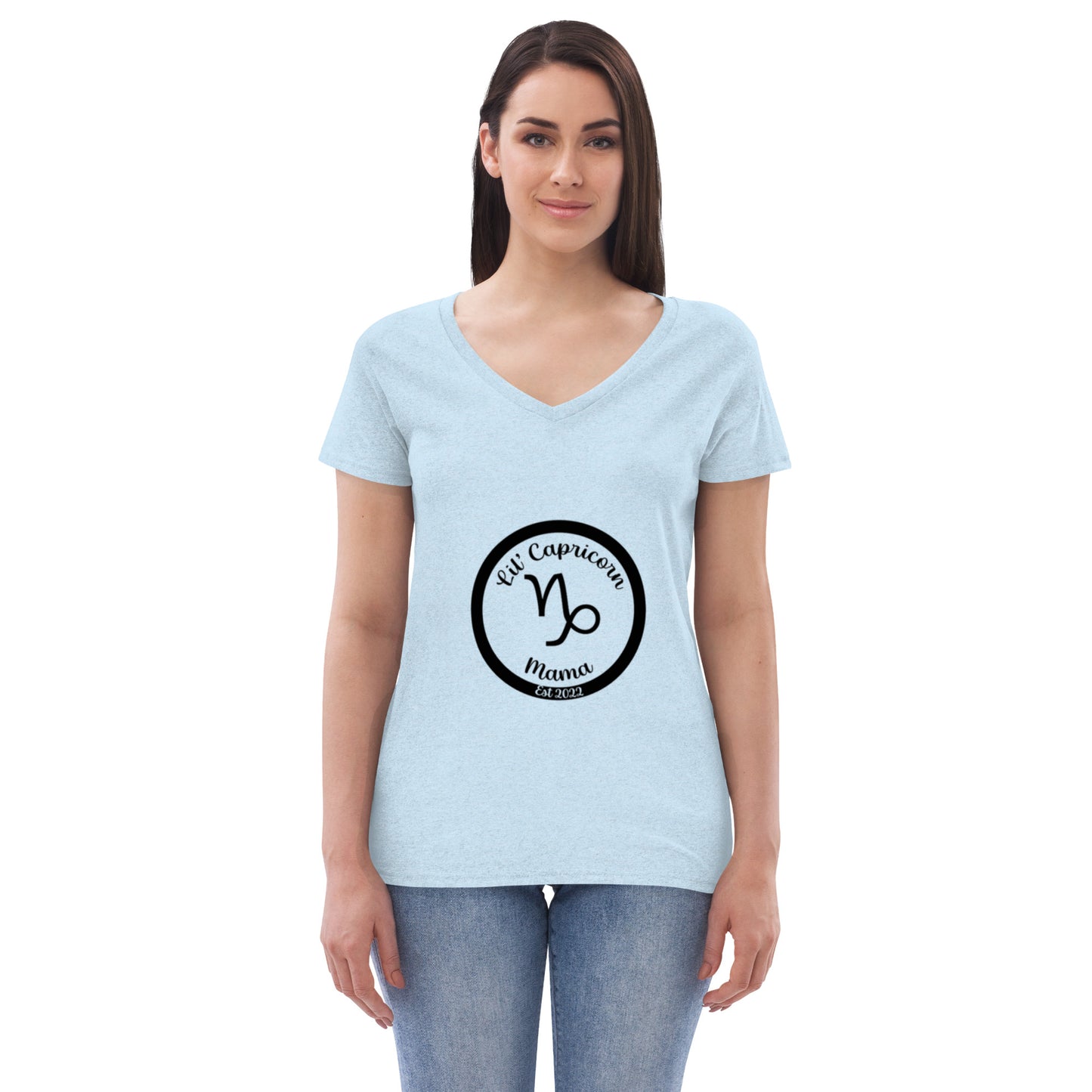 Lil' Capricorn Mama (Est. 2022) Women’s V-Neck T-Shirt