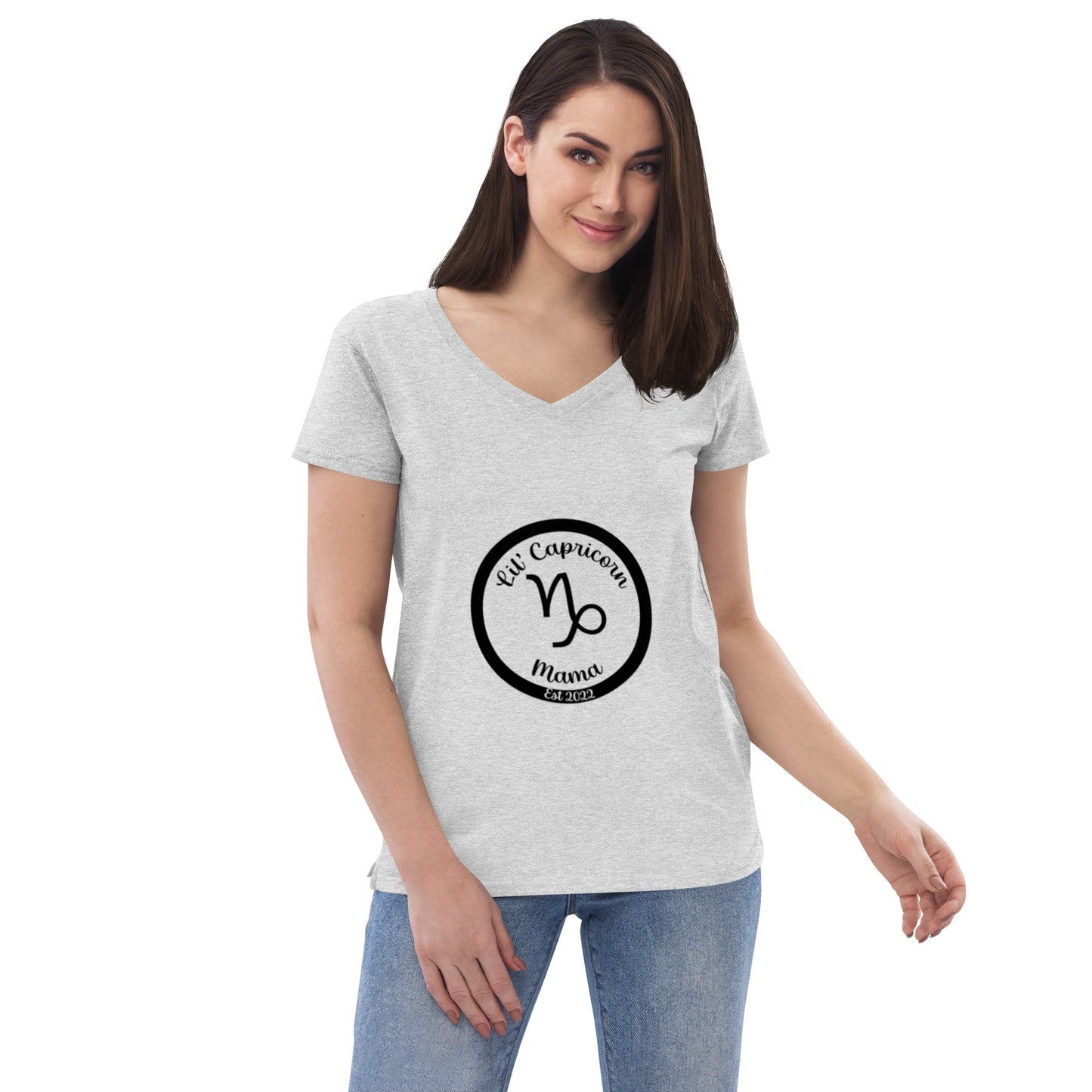 Lil' Capricorn Mama (Est. 2022) Women’s V-Neck T-Shirt